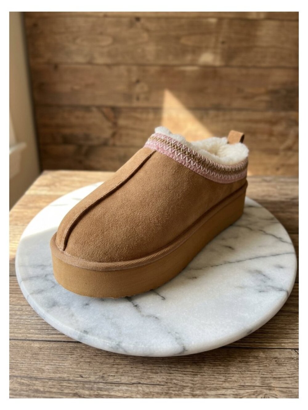 Microsuede Cozy Clog Platform Slippers Memory Foam Indoor/Outdoor